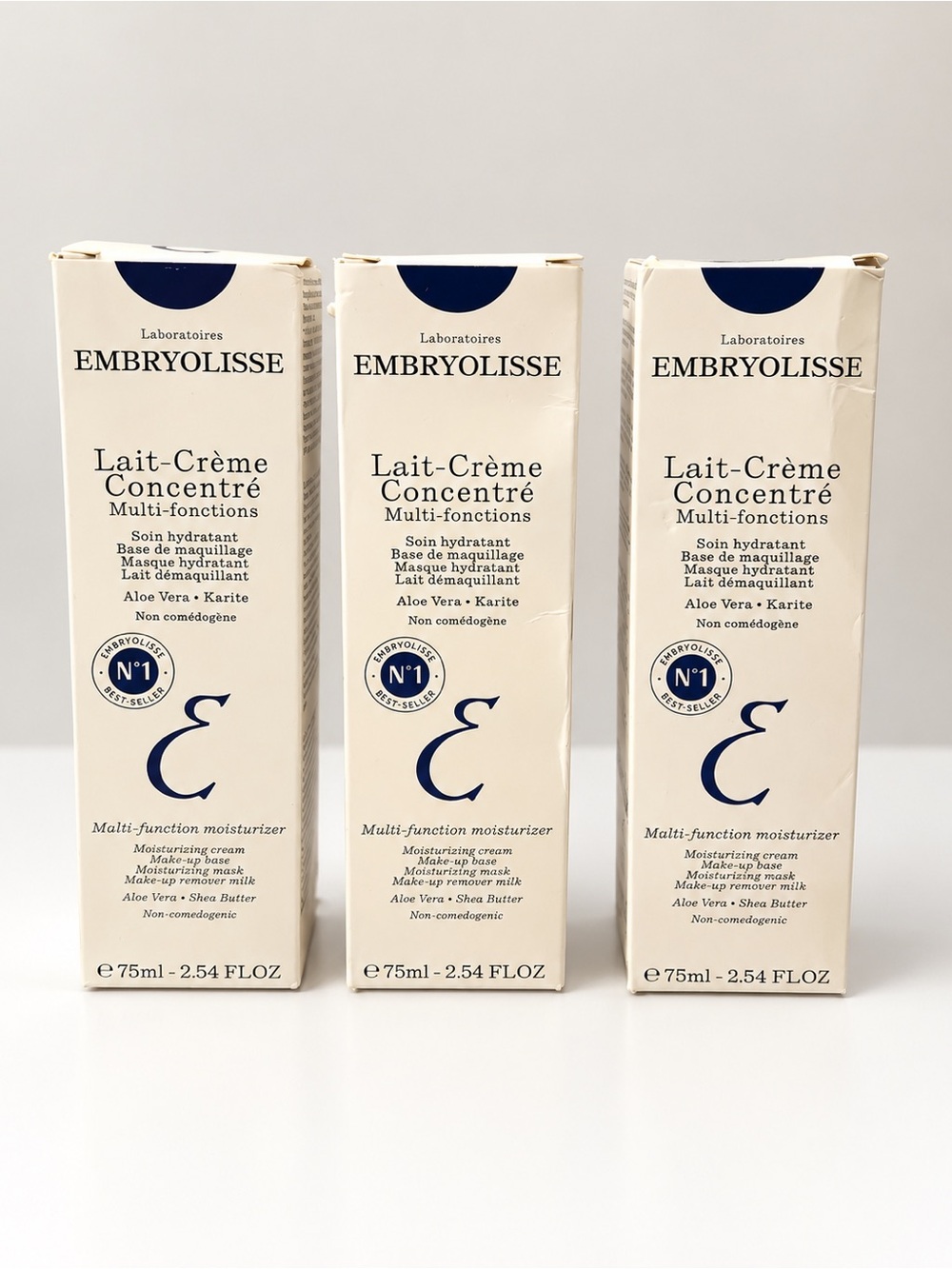 Lot of 3 Embryolisse Lait-Crème Concentré 2.54 oz Sealed Moisturizer 03/2027